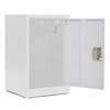 Adiroffice 24in H x 15in W Steel Single Tier Locker in White ADI629-02-WHI